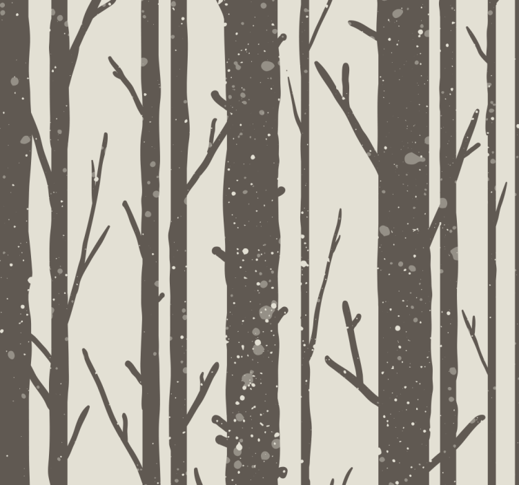 Papier peint tête de lit arbres d'hiver - TenStickers