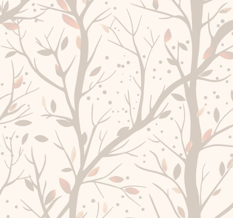 Papier peint chambre bébé grosses branches beiges - TenStickers