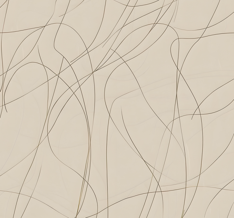 Papier peint abstrait lignes fines design beige - TenStickers