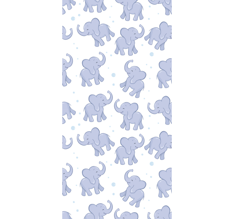 Papier peint éléphants motif enfantin - TenStickers