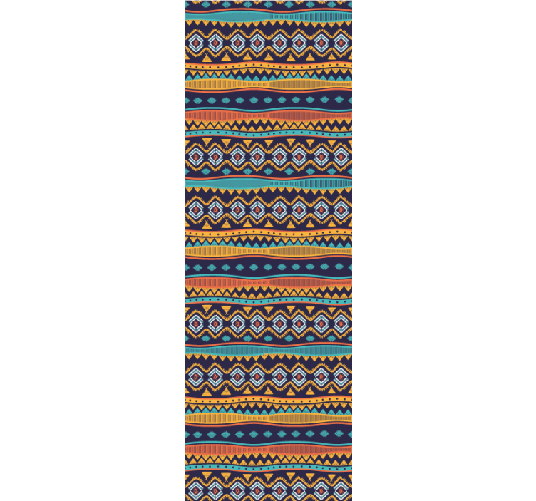Papier peint ligne horizontale motif ethnique - TenStickers