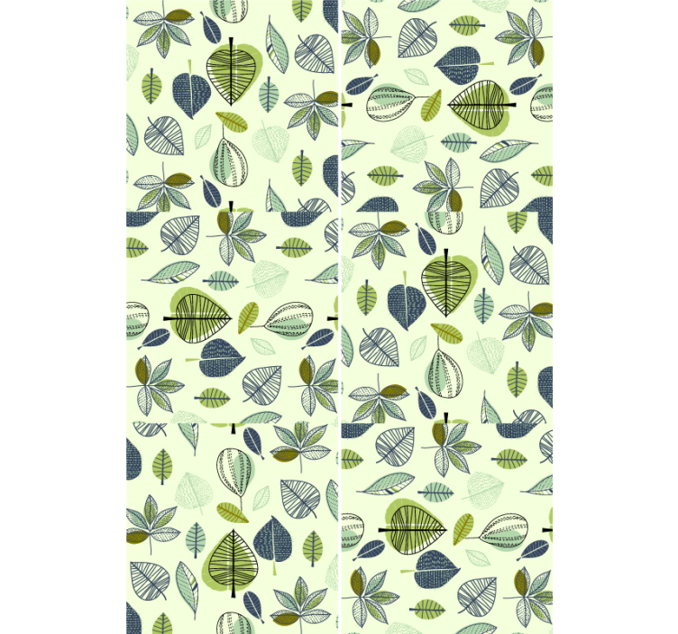 Papier peint feuillage motif vert mal placé - TenStickers