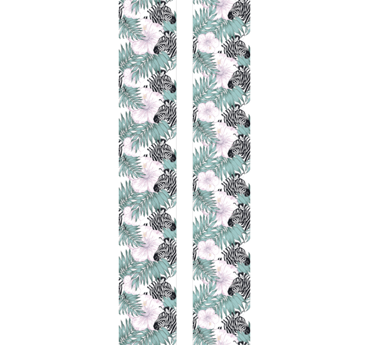 Papier peint animaux zèbre dans le jardin - TenStickers