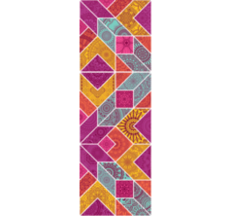 Papier peint chambre adulte motif géométrique coloré - TenStickers