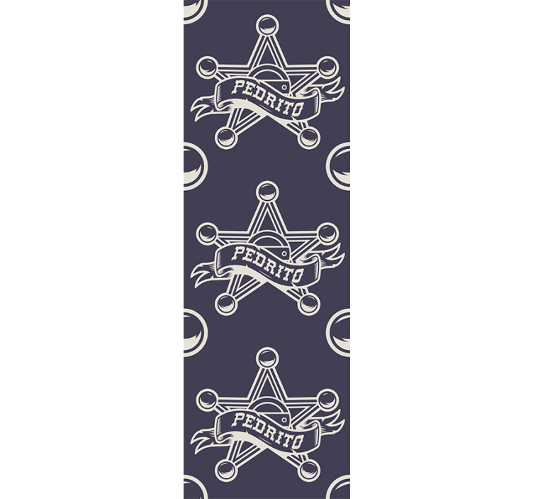 Papier peint vintage conception de badge étoile - TenStickers