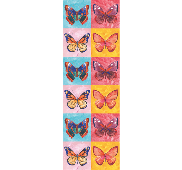 Papier peint papillons multicolores - TenStickers