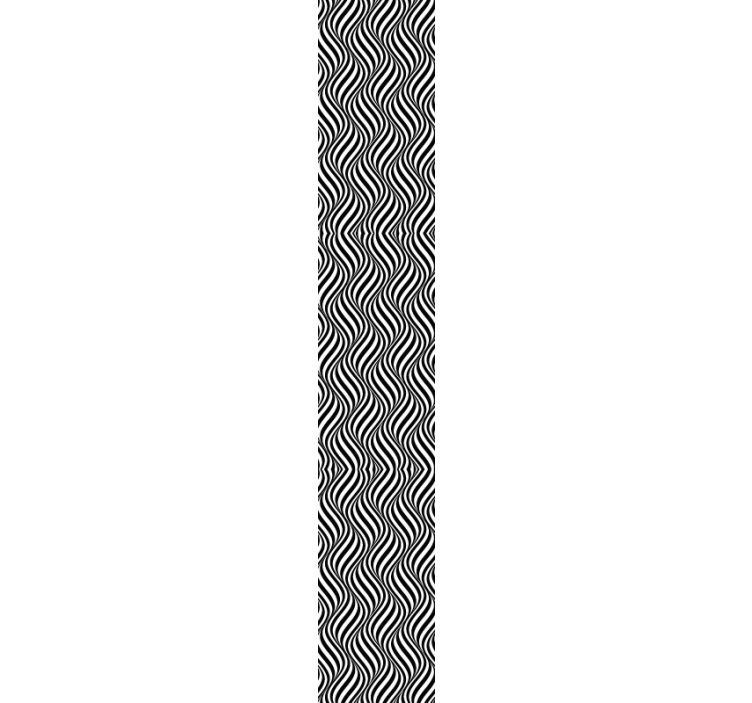 Papier peint formes géometriques motif fluide noir et blanc - TenStickers