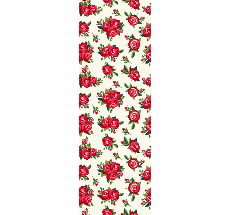 Papier peint floral motif de fleur de rose - TenStickers