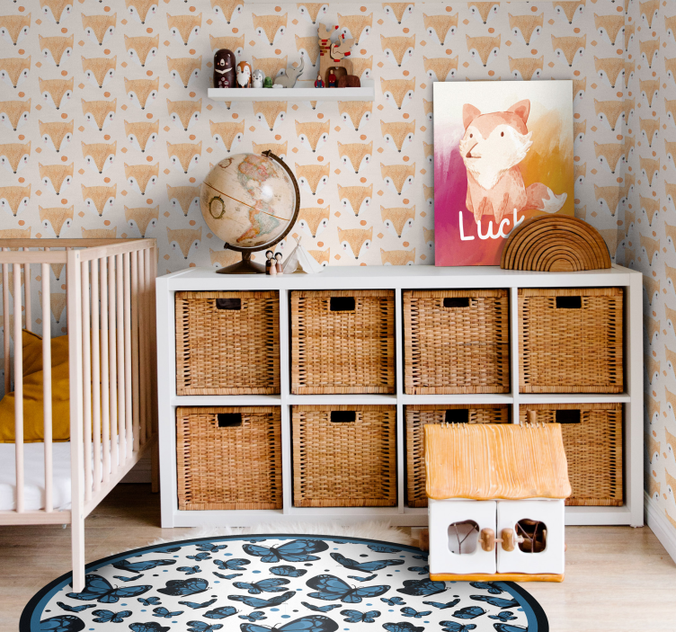 Papier peint enfant renards motif - TenStickers