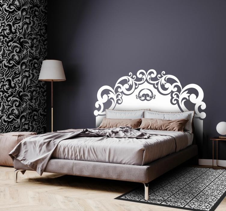 Papier peint baroque floral de style gothique - TenStickers