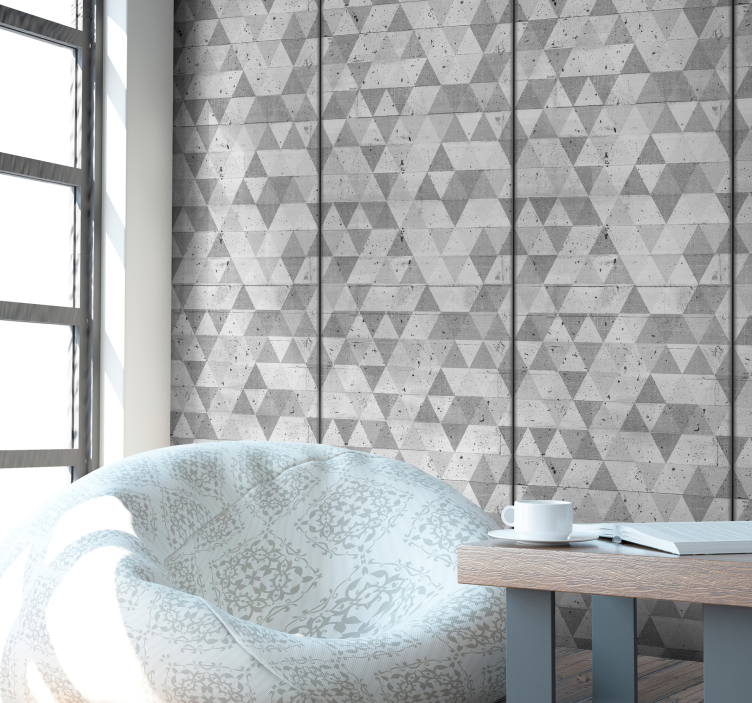 Papier peint chambre motif triangles designs - TenStickers