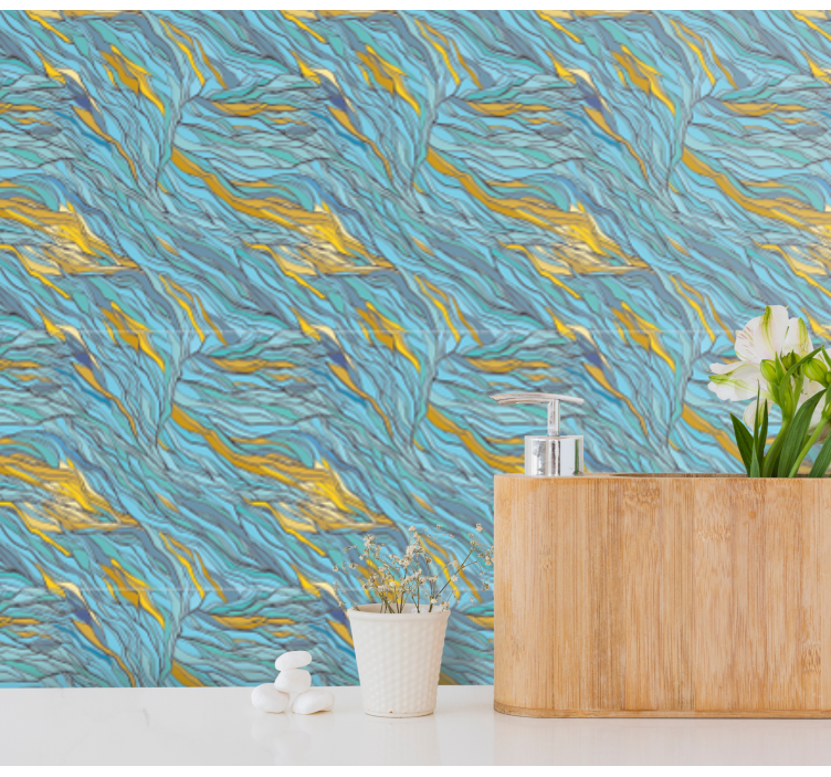 Papier peint abstrait flux organique conceptuel - TenStickers