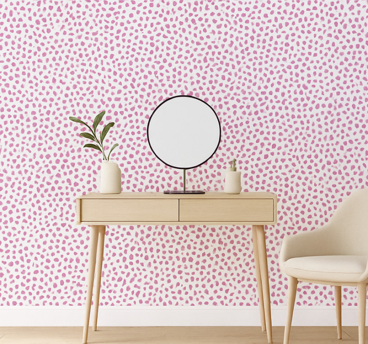 Papier peint abstrait terrazzo rose speckle - TenStickers