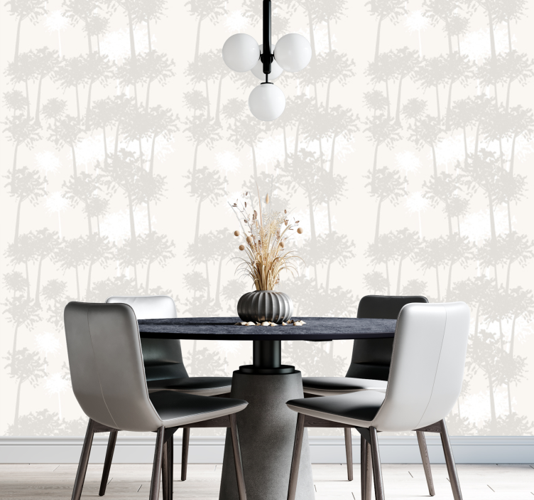 Papier peint arbres forêt de silhouettes - TenStickers