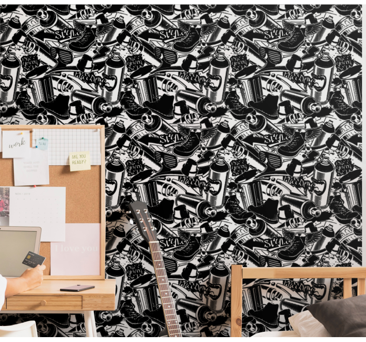 Papier peint art les essentiels du graffiti - TenStickers