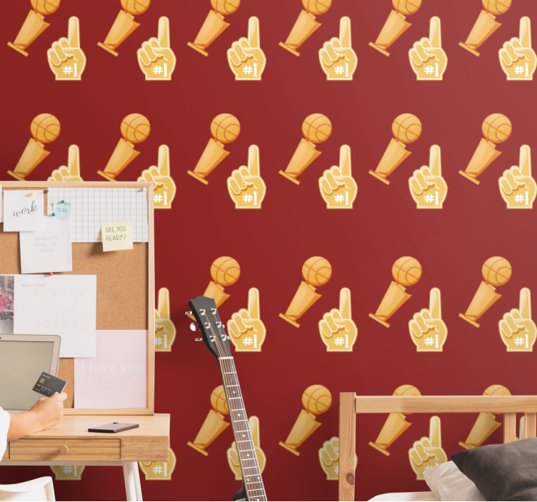 Papier peint art motif de geste sportif - TenStickers