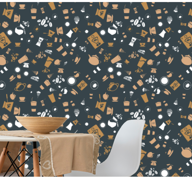 Papier peint art motifs de café - TenStickers