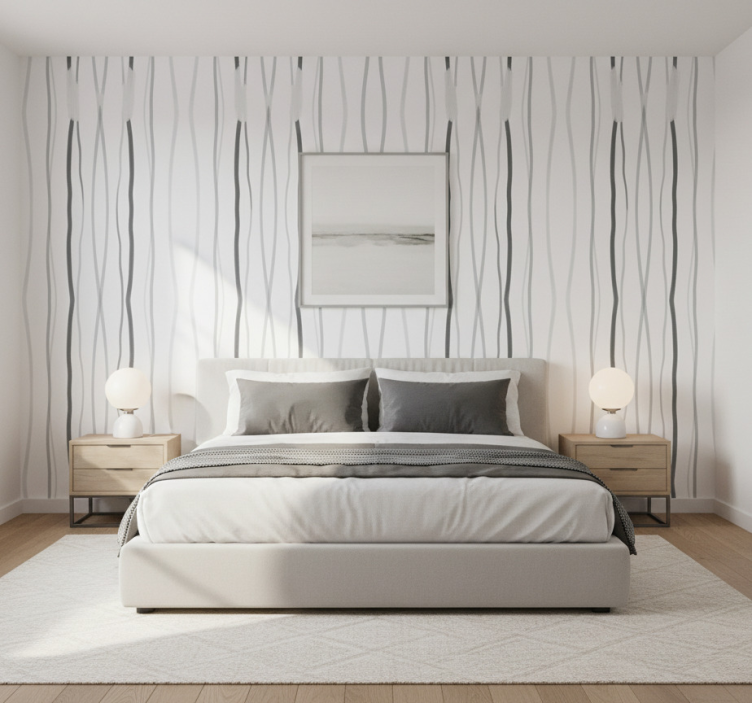 Papier peint autres textures rayures grises élégantes - TenStickers