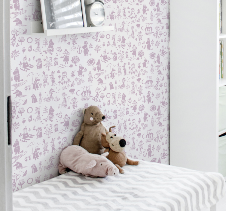 Papier peint chambre bébé imagerie fantaisiste de l'enfance - TenStickers