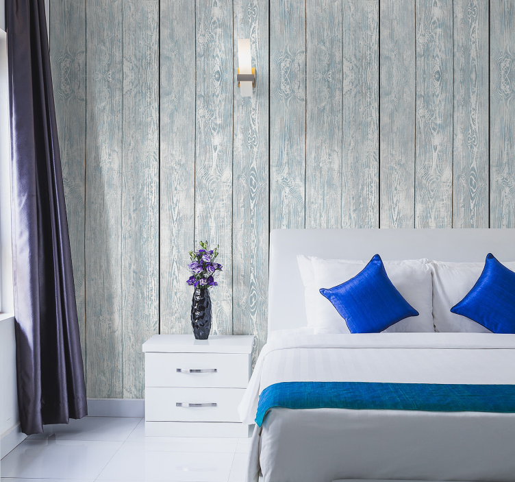 Papier peint bois charme du gris - TenStickers