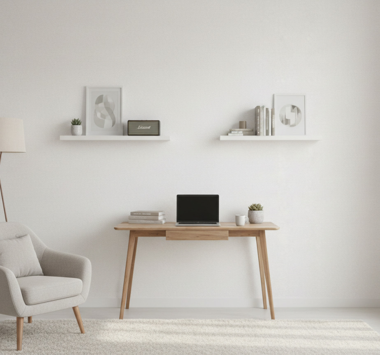 Papier peint bureau translucide blanc - TenStickers