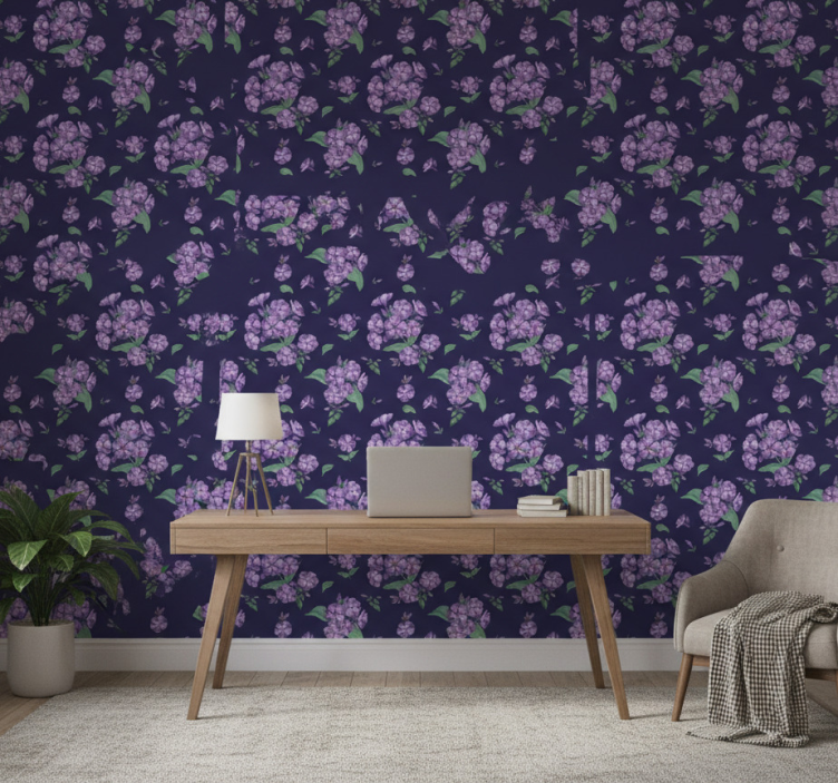 Papier peint bureau violet - TenStickers