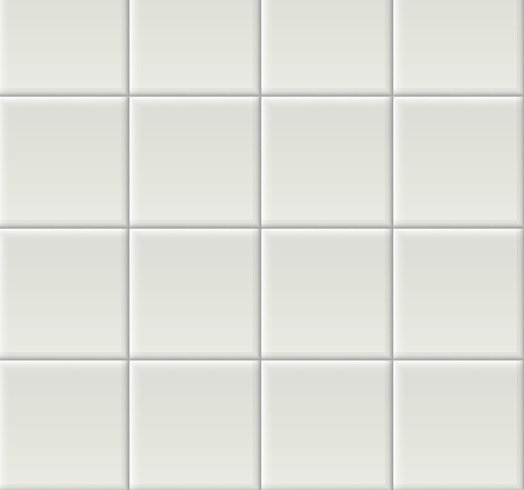 Papier peint salle de bain motif carreaux blancs - TenStickers