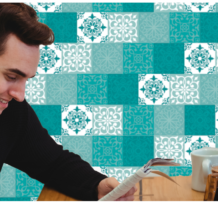 Papier peint carreaux de ciment tuiles ornementales - TenStickers