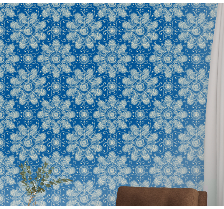 Papier peint carrelage  ornemental carré - TenStickers