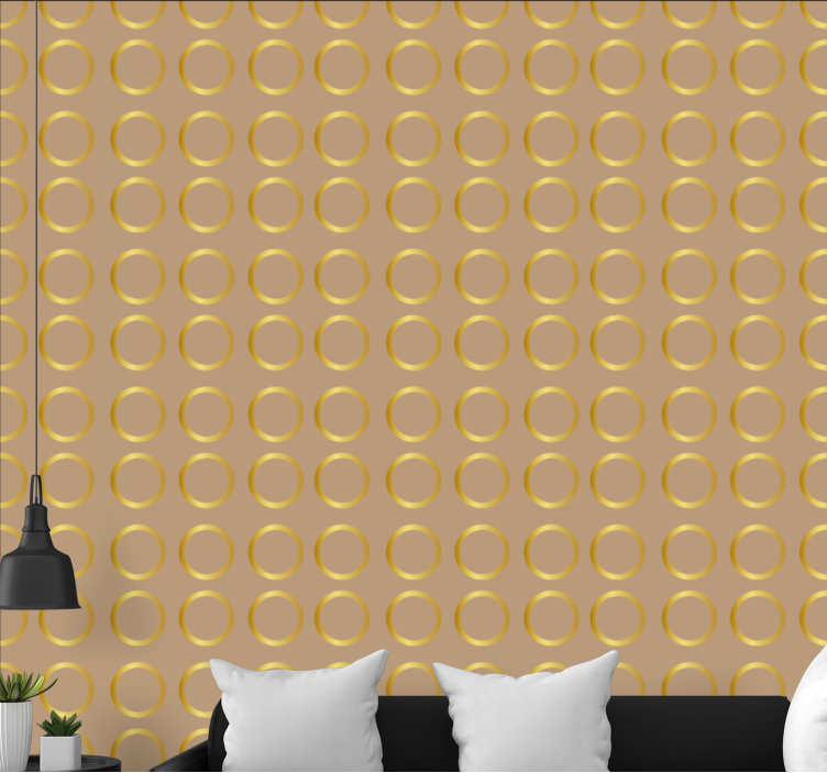 Papier peint cercles motif de cercle élégant - TenStickers