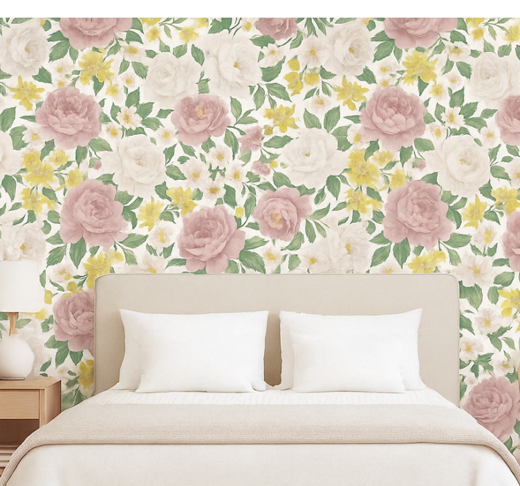 Papier peint chambre adulte motif botanique mystérieux fumé - TenStickers