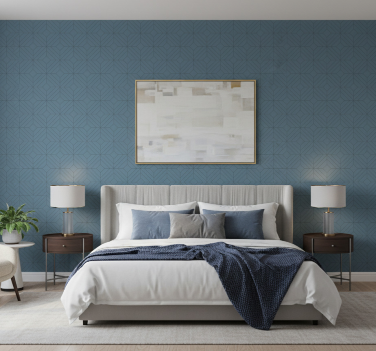 Papier peint chambre adulte motif géométrique - TenStickers