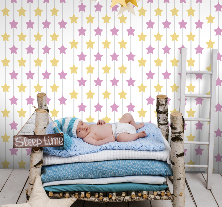 Papier peint chambre bébé sommeil étoilé du nourrisson - TenStickers