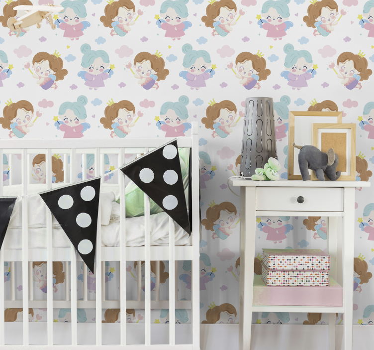 Papier peint chambre bébé modèle de fée magique - TenStickers