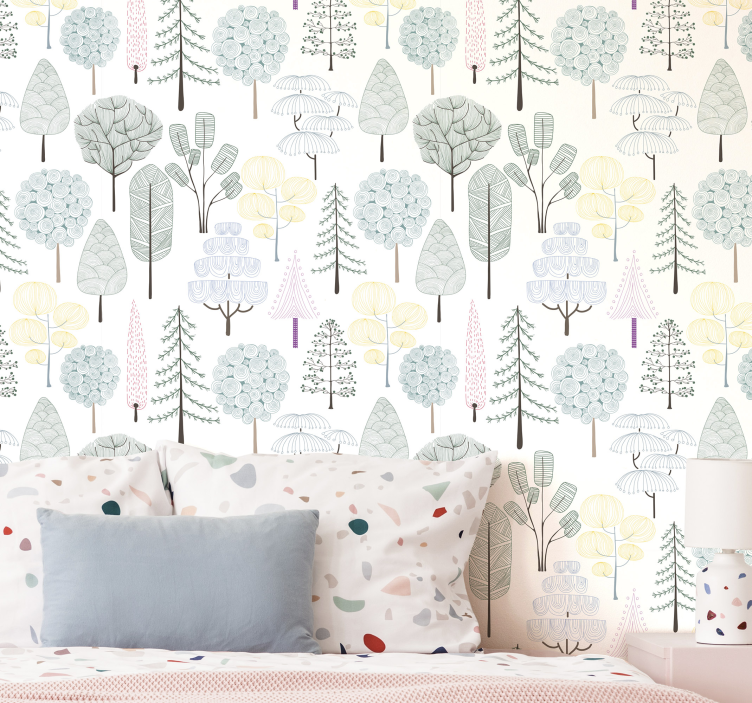 Papier peint nature Mignons petits arbres - TenStickers