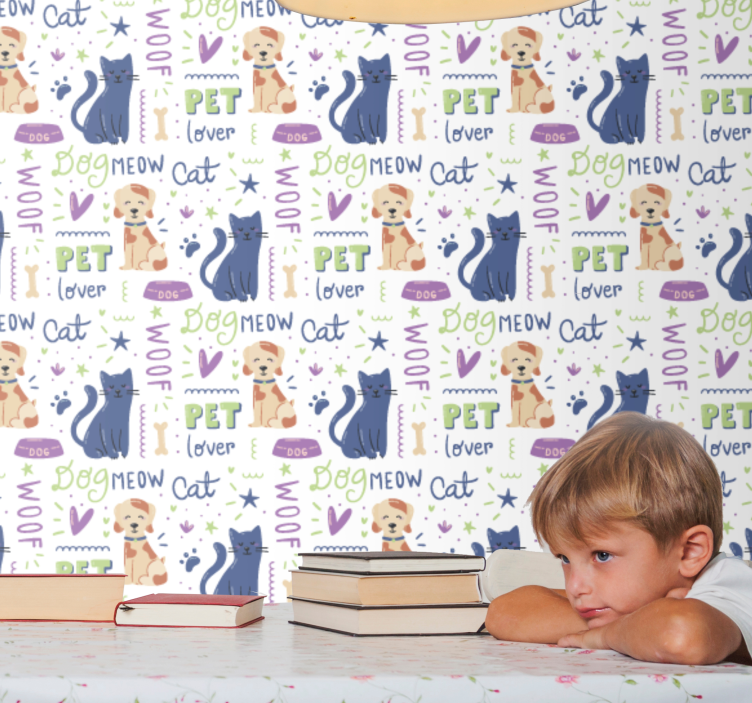 Papier peint animaux motif amoureux des animaux - TenStickers