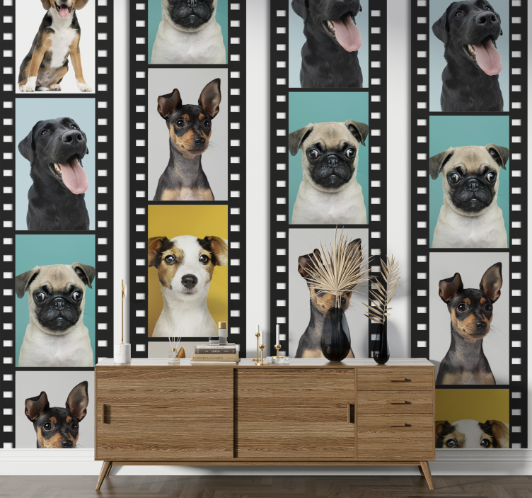 Papier peint chiens pellicule canine - TenStickers