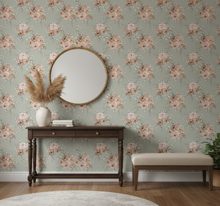 Papier peint couloir arrangement beige magnifique - TenStickers