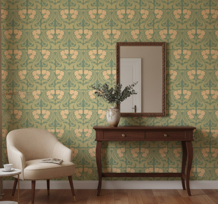 Papier peint couloir motif art nouveau - TenStickers