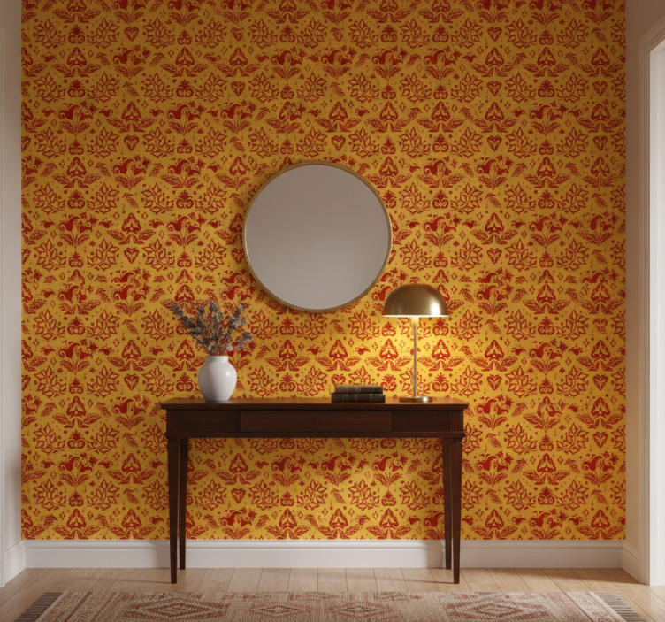 Papier peint couloir motif botanique - TenStickers