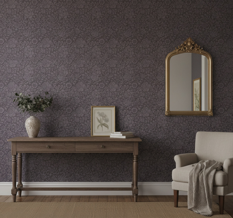 Papier peint couloir motif gris élégant - TenStickers