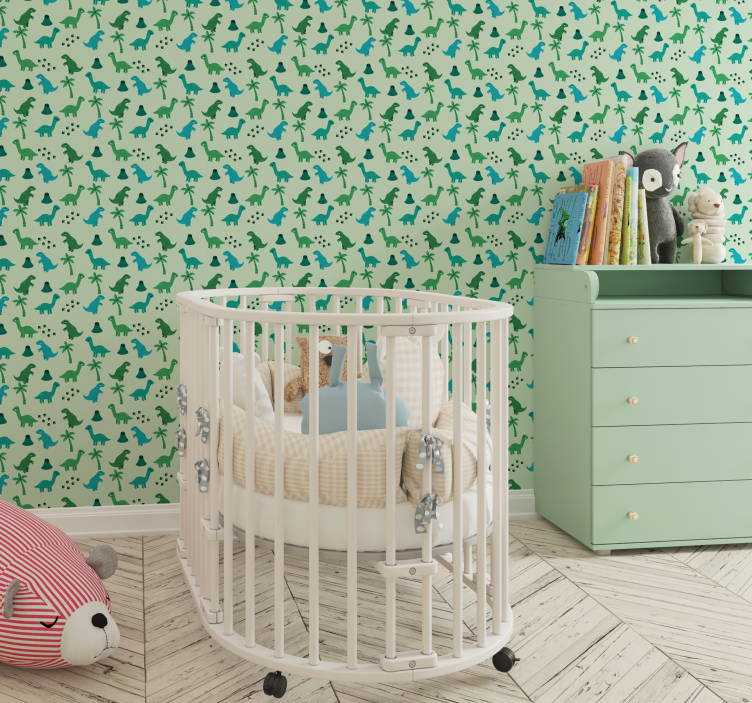 papier peint dino motifs de dinosaures - TenStickers