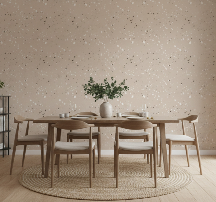 Papier peint effet marbre motif terrazzo neutre - TenStickers