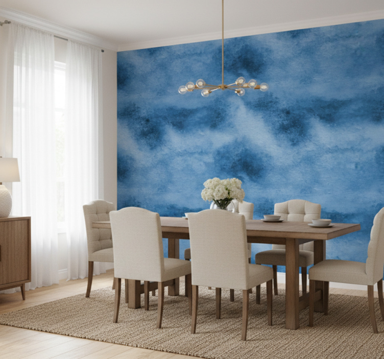 Papier peint effet marbre texture bleue élégante - TenStickers