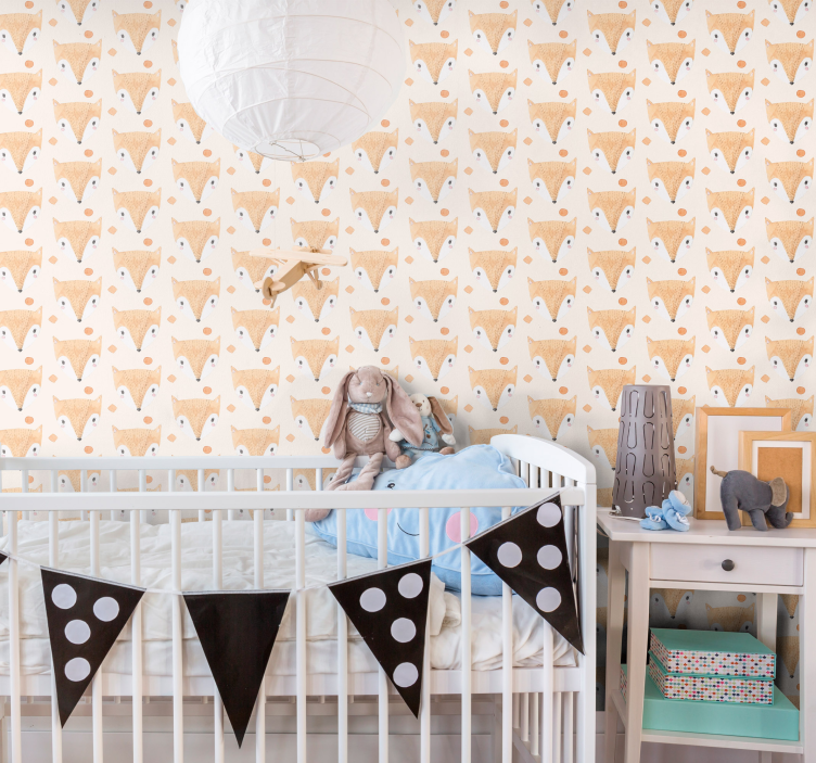 Papier peint enfant renards motif - TenStickers