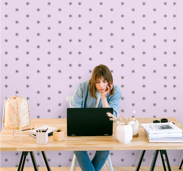 Papier peint étoiles mur d'accent étoilé - TenStickers