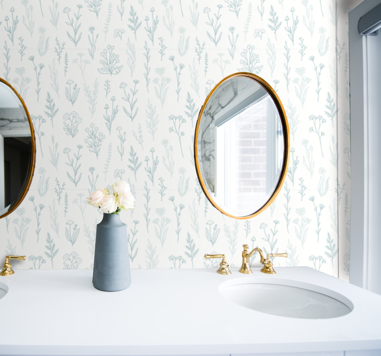 Papier peint fleuri flore botanique - TenStickers