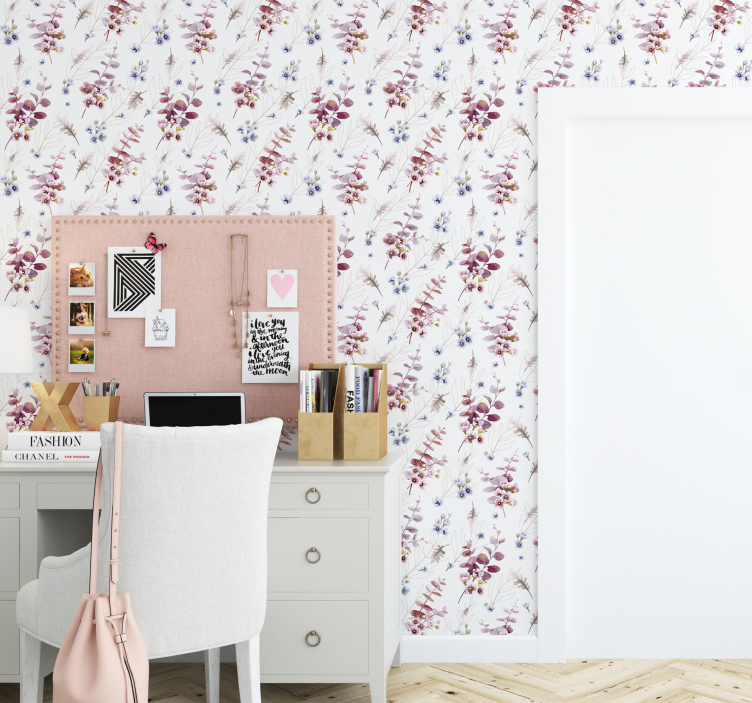 Papier peint chambre ado illustration botanique - TenStickers