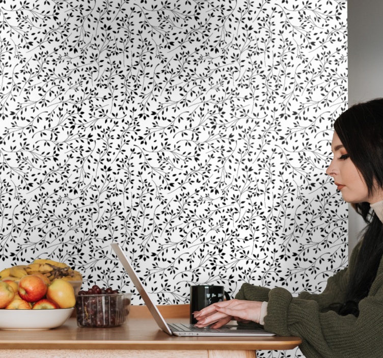 Papier peint floral complexité florale - TenStickers