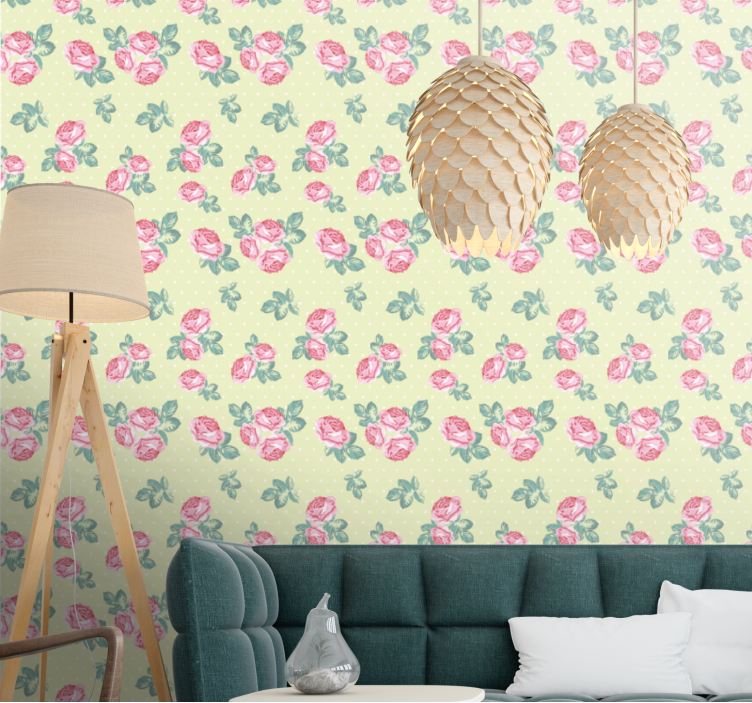 Papier peint floral conception florale classique - TenStickers